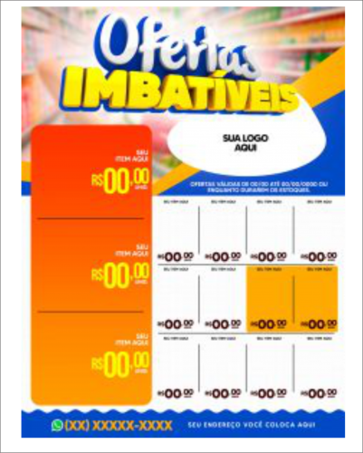 ENCARTE P/ MERCADO 21 x 30 cm 8 paginas