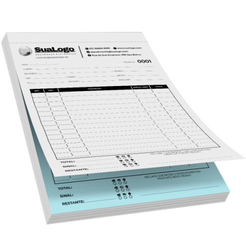 Talão 15x21cm - 2 vias