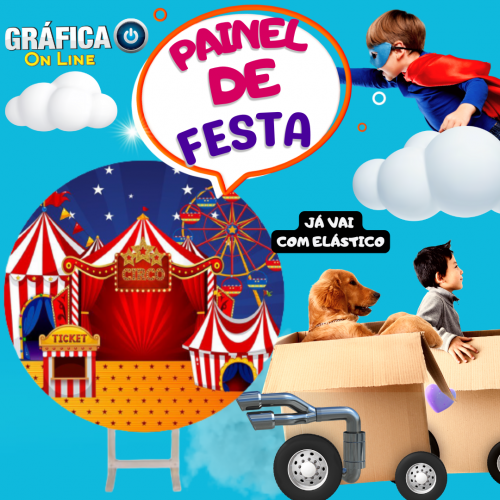 PAINEL DE FESTA SUBLIMÁTICO 1,30x1,30