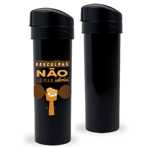 GARRAFA SLIM FIT PRETA 540ML