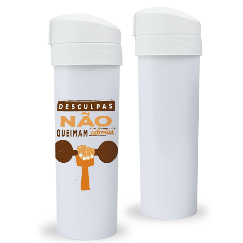 GARRAFA SLIM FIT BRANCA 540ML