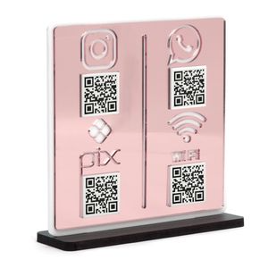 PLACA DE ACRÍLICO QR CODE 15X15CM