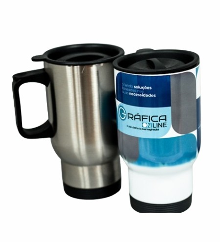 CANECA DE AÇO INOX TÉRMICA PERSONALIZADA